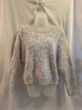 GAP Speckled Knit Off-the-Shoulder Sweater Size Large